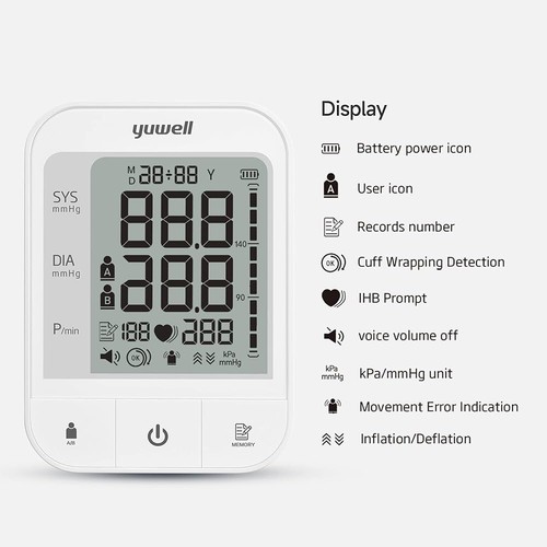 Yuwell blood pressure monitor - blood,