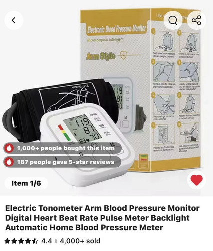 Home blood pressure monitor - blood,